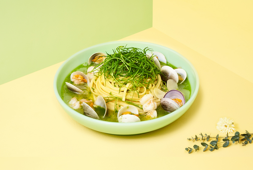 Fresh Seafood & Linguine Soup Pasta
